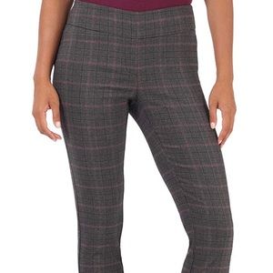 NWT Rekucci Women’s Straight Leg Pant in RubyPlaid